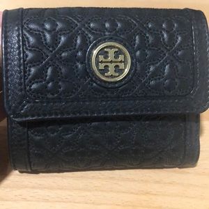 Brand New - Tory Burch Black tri fold wallet